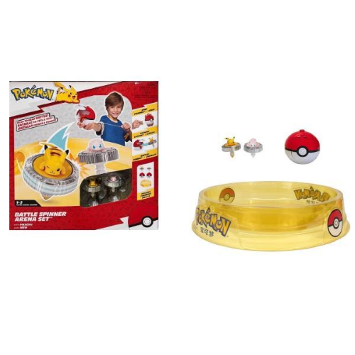 REI TOYS POKEMON ARENA DI COMBATTIMENTO CON TROTTOLE E 2 PERSONAGGI